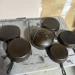 Cast Iron Cookware Lot Griswold Wagner Dutch Oven Skillet Fryer