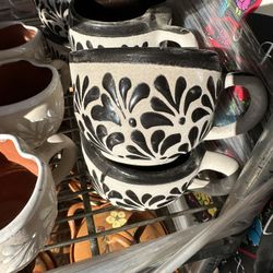 Tazas Para El Cafe. Tazas De Barro.