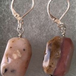 Peruvian opal earrings 925 sterling silver