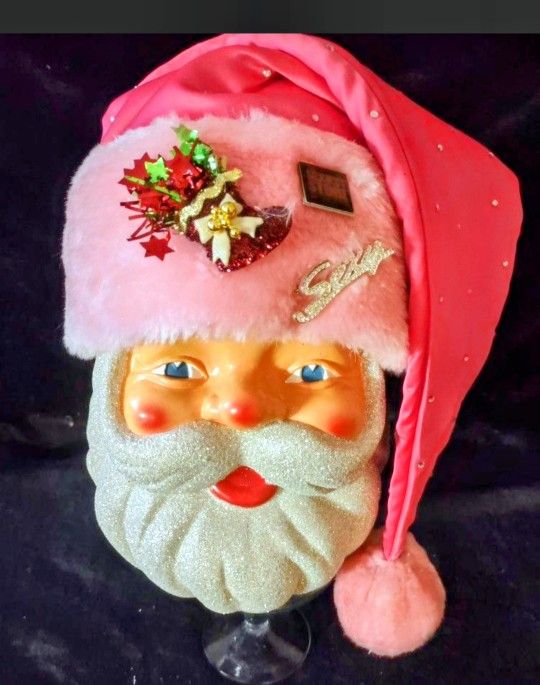 One Victoria's Secret Employ Santa Hat Pink On Pink With Rhinestones