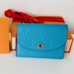 Louis Vuitton Rosalie Turquoise Blue Empreinte 