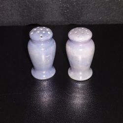 Porcelain Purple Blue Mini Salt & Pepper Shakers Made In Japan 