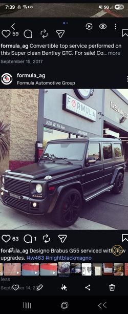 2011 g55 brabus oem kit front rear bumper fender flares