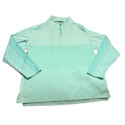 Nike Golf 1/4 Zip Pullover XL Teal Stripe Dri-Fit ADV Vapor Men Small