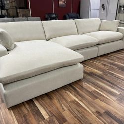 Brand New ▪️Elyza Linen 3 Piece Sectional with Chaise ▪️$10 Down Payment Finance▪️# Sofa # Loveseat # Couch # Living Room Set Options Available