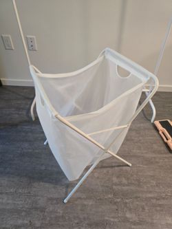 Laundry bag with stand, white, 13 gallon