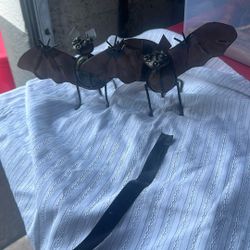 Hand Crafted  Bat Metal Sculptures