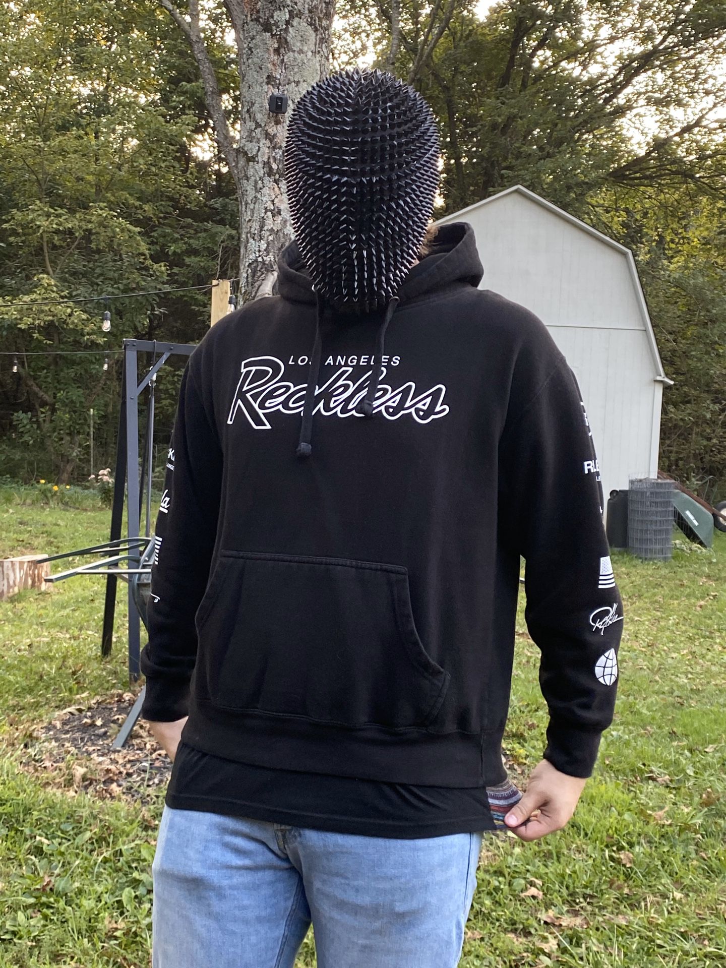 Young and Reckless Hoodie (Black/White)