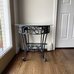 Beautiful Glass & Wrought Iron Table