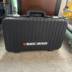 Black & Decker branded kit, in a black plastic storage case