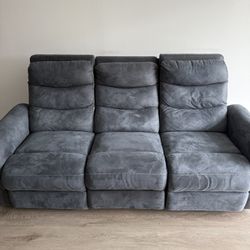 Blue recliner Couches Must go