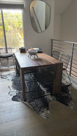 CB2 Dining Table & 6 Chairs