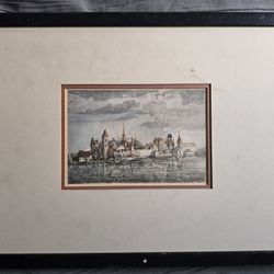 Albrecht Dürer - View of Salzburg Print (Gilt Frame, 1940)