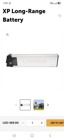 Lectric XP3.0. e-bike battery and charger.