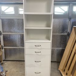 4 Drawer Dresser With Storage Shelves 