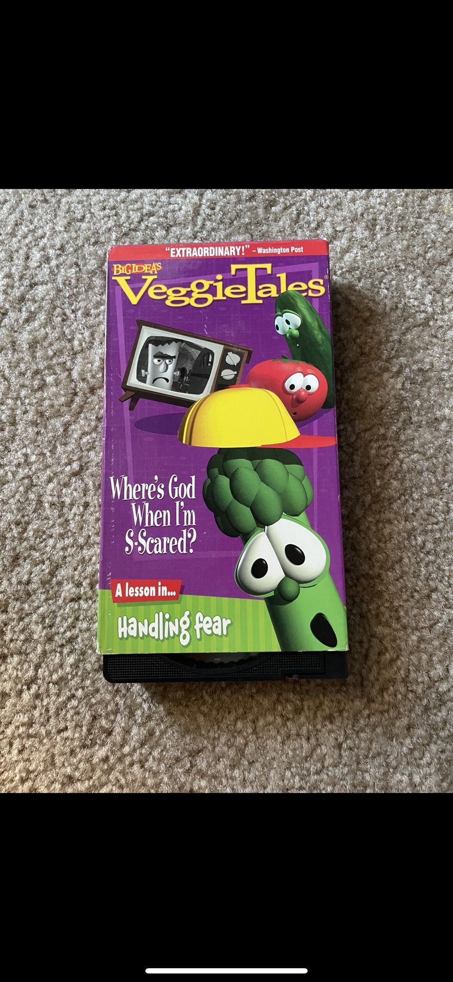 VeggieTales Where’s God When I’m S-Scared? VHS Video Tape