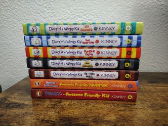 Diary of a Wimpy Kid and Rowley Jefferson Book Set - 7 Hardcover Books