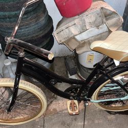 Two Beach Cruiser Bikes Bicycles Red Black Tan Blue Brown Silver California Lowrider