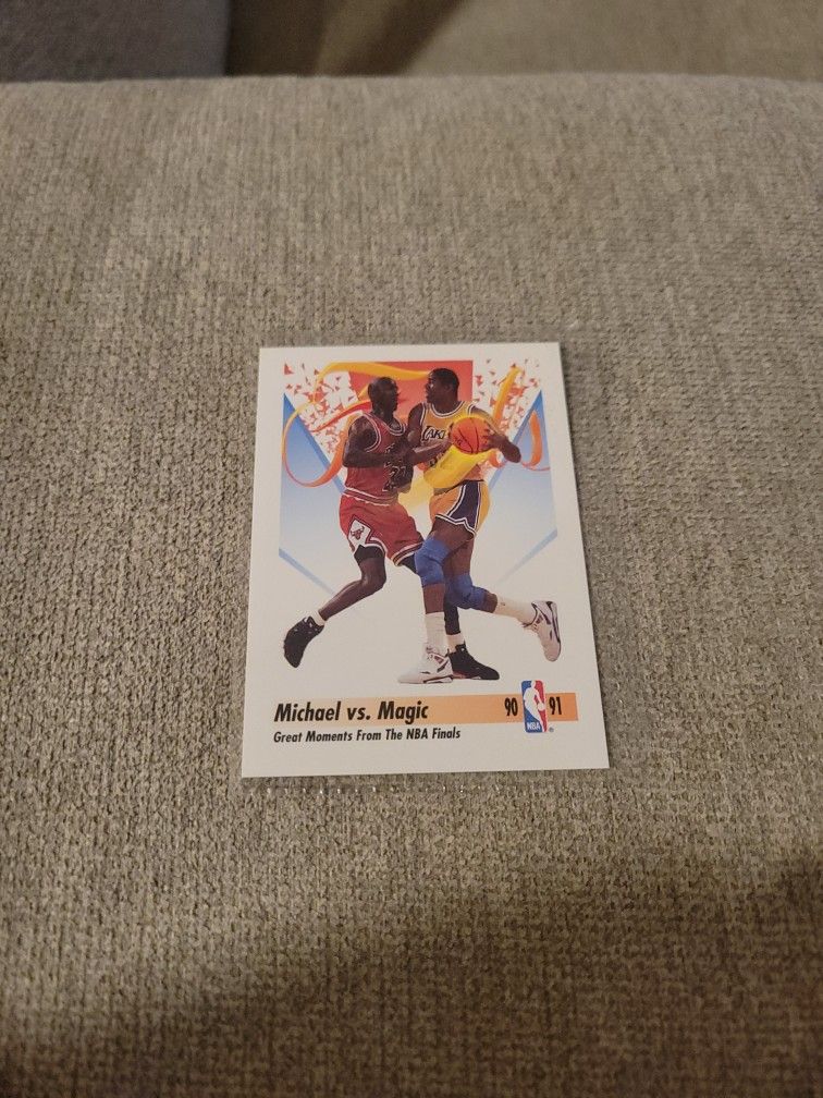 1991 92 Skybox #333 Michael Jordan Magic Johnson Chicago Bulls