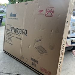 PLATFORM BED FRAME WITH FIREPLACE DISPLAY AND BLUETOOTH