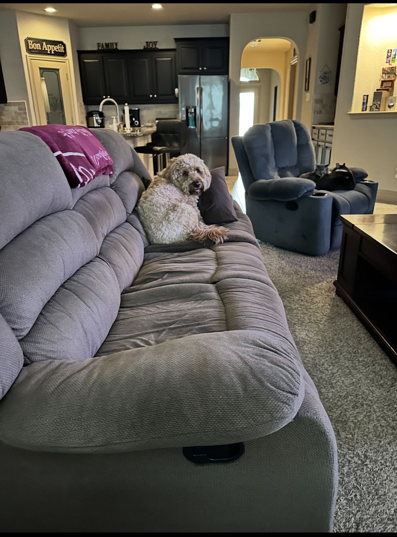 Sofa Recliner With Recliner  Chair 