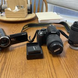 Nikon D3100 And Sony Camcorder