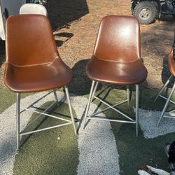 Leather Stools Set Of Three $50
