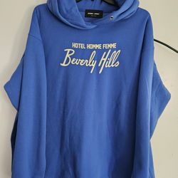 Homme Femme Hotel Beverly Hills Men's Hoodie Size 3XL In Royal Blue