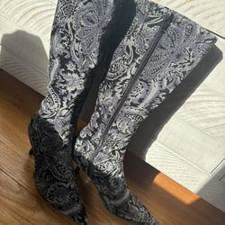 Vintage Diba Paisley Boots 