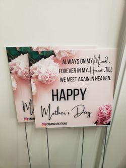 Mother's day sign yard