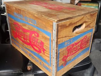 VINTAGE PEPSI COLA ADVERTISING WOODEN WOOD CRATE NICKEL BOTTLE CAP CHECKERS LID 