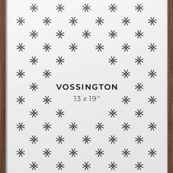 Vossington 13x19 Frame Walnut - Exclusive Thin 13 x 19 Wood Picture Frame For Wall - Metal With Wood Veneer- Fits One 13 by 19 Picture