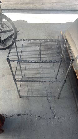 Pre-Owned 3 Tier Wire Shelving Rack Chrome $20