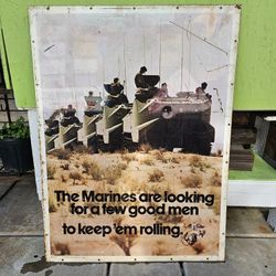 Vintage  United States Marine Corps Sign 