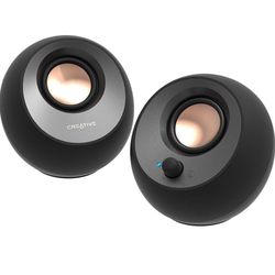Creative Pebble V3 Minimalistic 2.0 USB-C Desktop Speakers with USB Audio, 