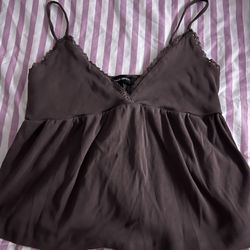 Brown Baby Doll Tank 