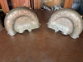 Lamson Company Boston Mass Brass Pneumatic Tube Covers – Pair