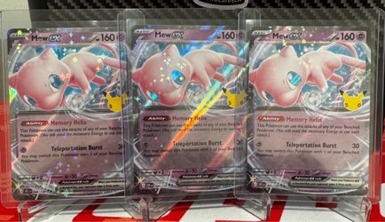 Mew ex Pokémon Card 066/128 x3