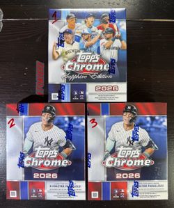 2026 Topps Chrome Sapphire Edition baseball box +2 Mega