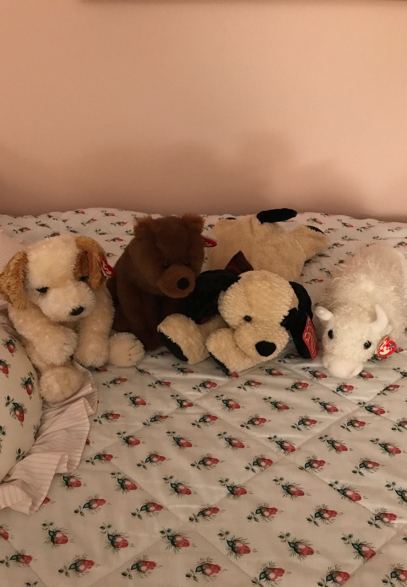 4 stuffed animals