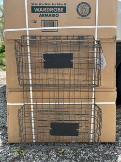 Gray Wire Wall Mounted Storage