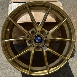 Brand New 18” Staggered Satin Gold BMW Style Wheels 5x120 All 4 Price Firm 