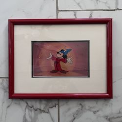 Fantasia Print Reds Mickey Mouse Sorcerer's Apprentice Framed