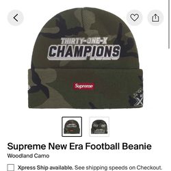 Supreme New Era Football Beanie Brand New