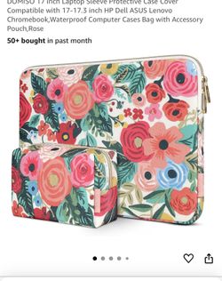 NEW Waterproof Laptop Case Bag with Accessory Pouch,Rose