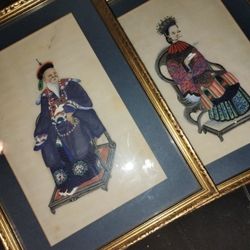 Chinese Dynasty Qing Original Pith  Art Work 