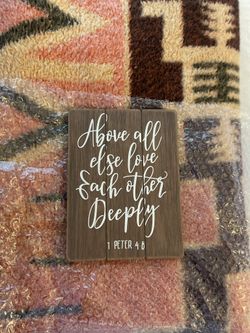 "Above All Else Love Each Other Deeply”  1 Peter 4:8" Home Wall Art Jesus