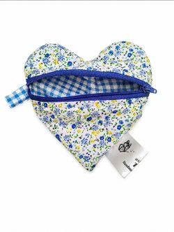 Handmade Heart Shaped Zip Pouch