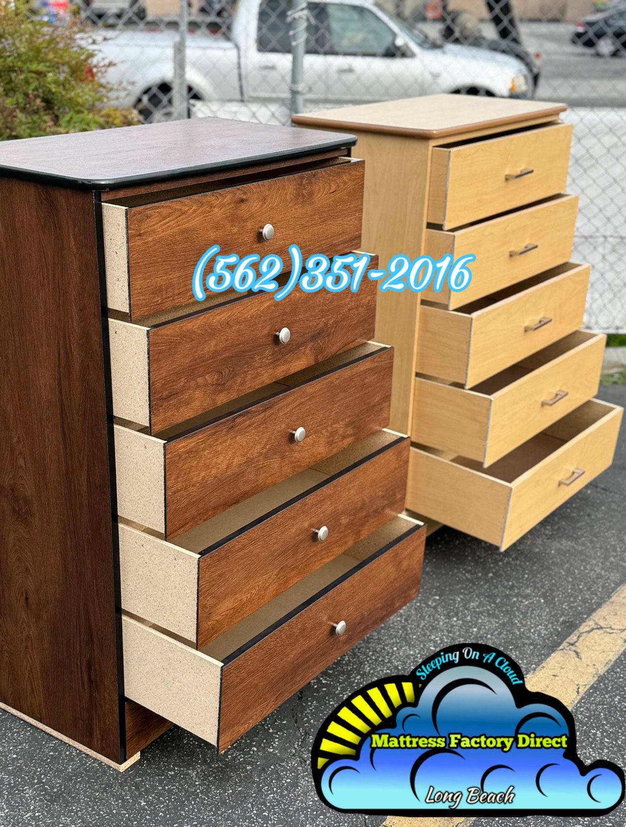 Assembled New 5 Drawer Chests 🚚