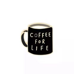New Coffee Lover Brooch Pin Jewelry Gift 
